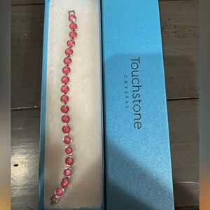 Touchstone Crystal Lotus Pink Delight Ice Bracelet